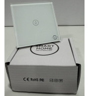 Tuya 20A WiFi Touch Switch with Neutral, 86*86mm Tempered Glass Panel, 4000W Load, Alexa & Google Home Compatible, EU & UK Standards